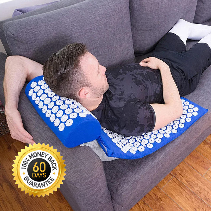 Neck & Back Acupressure Mat + Pillow Set