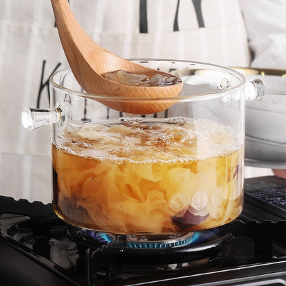 Heat resistant Glass Cooking Pot