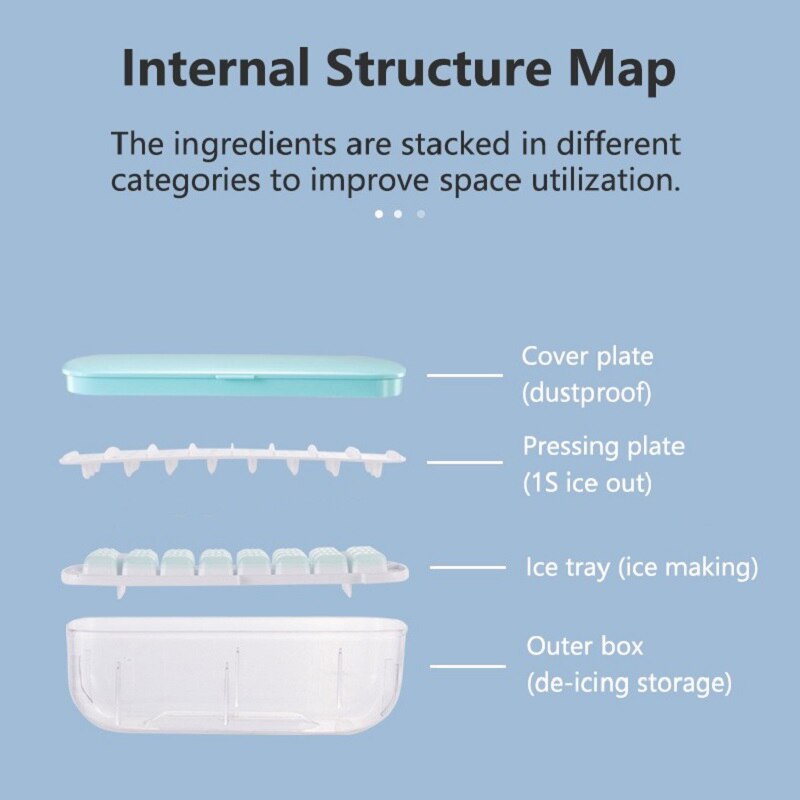 Press Type Ice Cube Tray