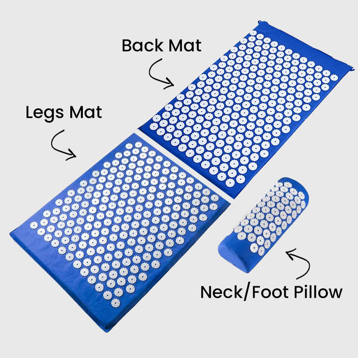 Neck & Back Acupressure Mat + Pillow Set